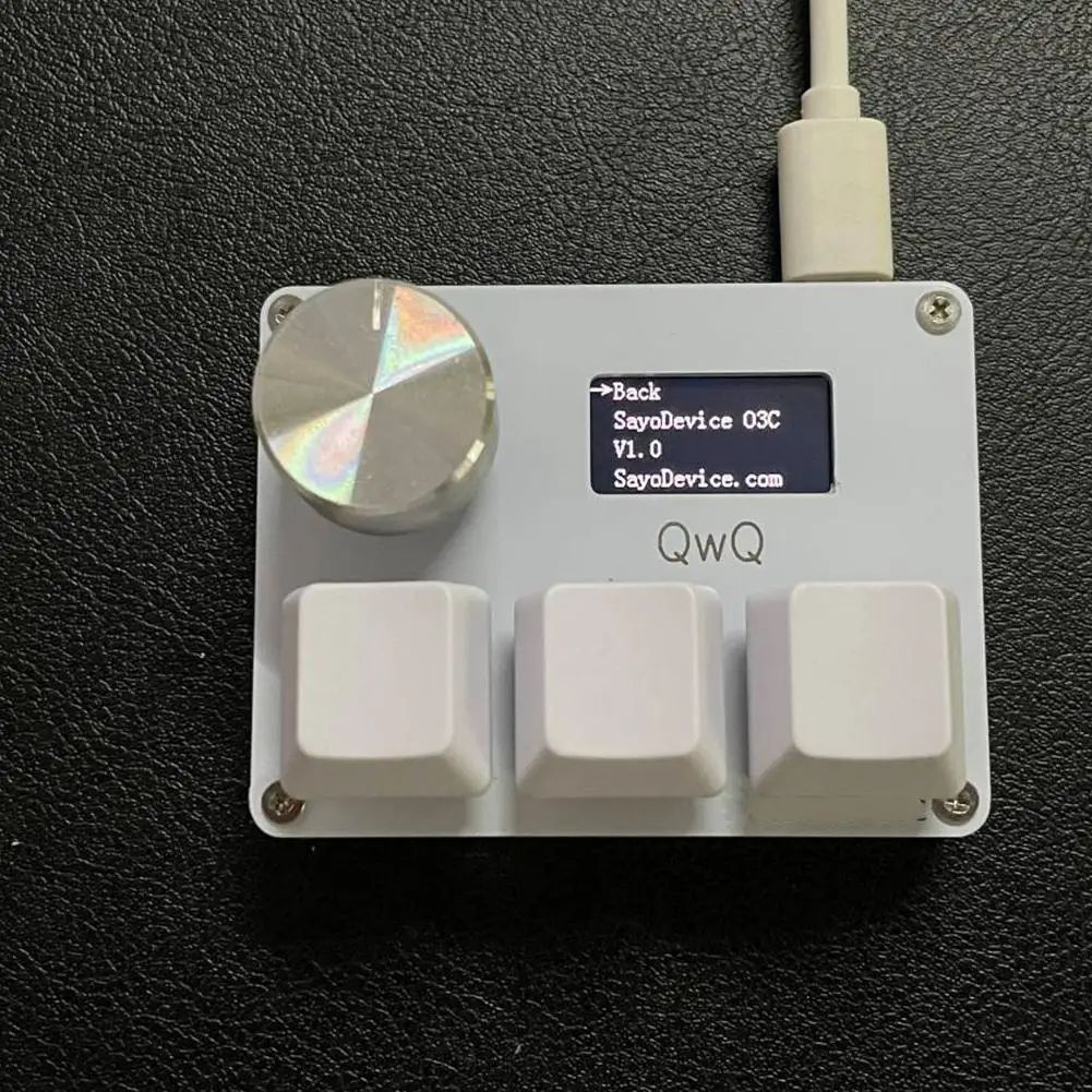 4+4 O3C+ SayoDevice OSU O3C Rapid Trigger Hall Switches Magnetic Pink Switches Keyboard With Knob Screen Geometry Dash Keyboard