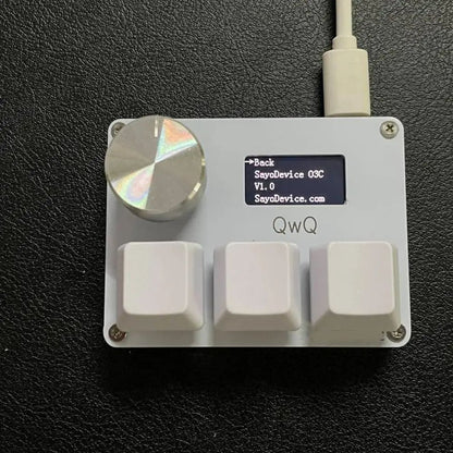 4+4 O3C+ SayoDevice OSU O3C Rapid Trigger Hall Switches Magnetic Pink Switches Keyboard With Knob Screen Geometry Dash Keyboard