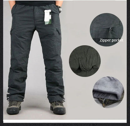 Warm Winter Fleece Pants Tactical Cargo Pants Classic Outdoor Hiking Thicken Joggers Pant Multi Pocket Trousers