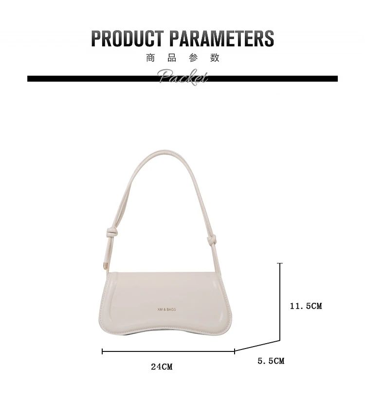 Ladies Shoulder Crossbody Bags PU Leather Women Underarm Bags Solid Color Small Top-handle Bags Purse Female Daily Handbags