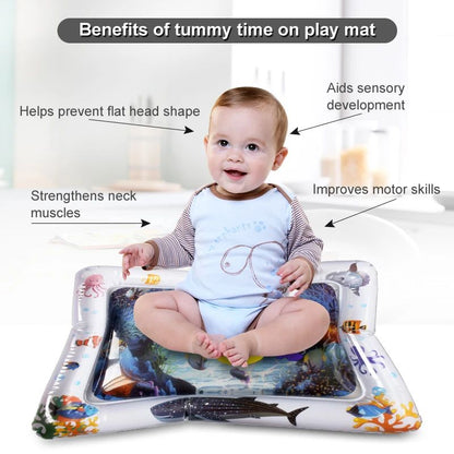 Almofada de Atividades Aquáticas Criativas para Bebês Tapete Inflável para Barriga para o Desenvolvimento Sensorial Brinquedos de Atividades Aquáticas para Bebês e Crianças Pequenas
