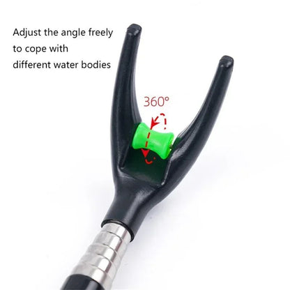 1.7M/2.1M/2.4M Novo Suporte de Vara de Pesca Telescópico de Aço Inoxidável Engrossado, Suporte de Vara de Pesca Dupla Finalidade, Suporte para Vara de Pesca