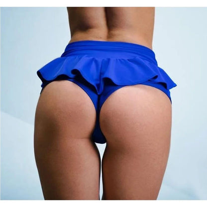 New Shorts Women Skirts Pants High Waist Pole Dance Ruffled Hot Short Pant Sports Mini Tight Pleated Fitness Yoga Shorts Summer