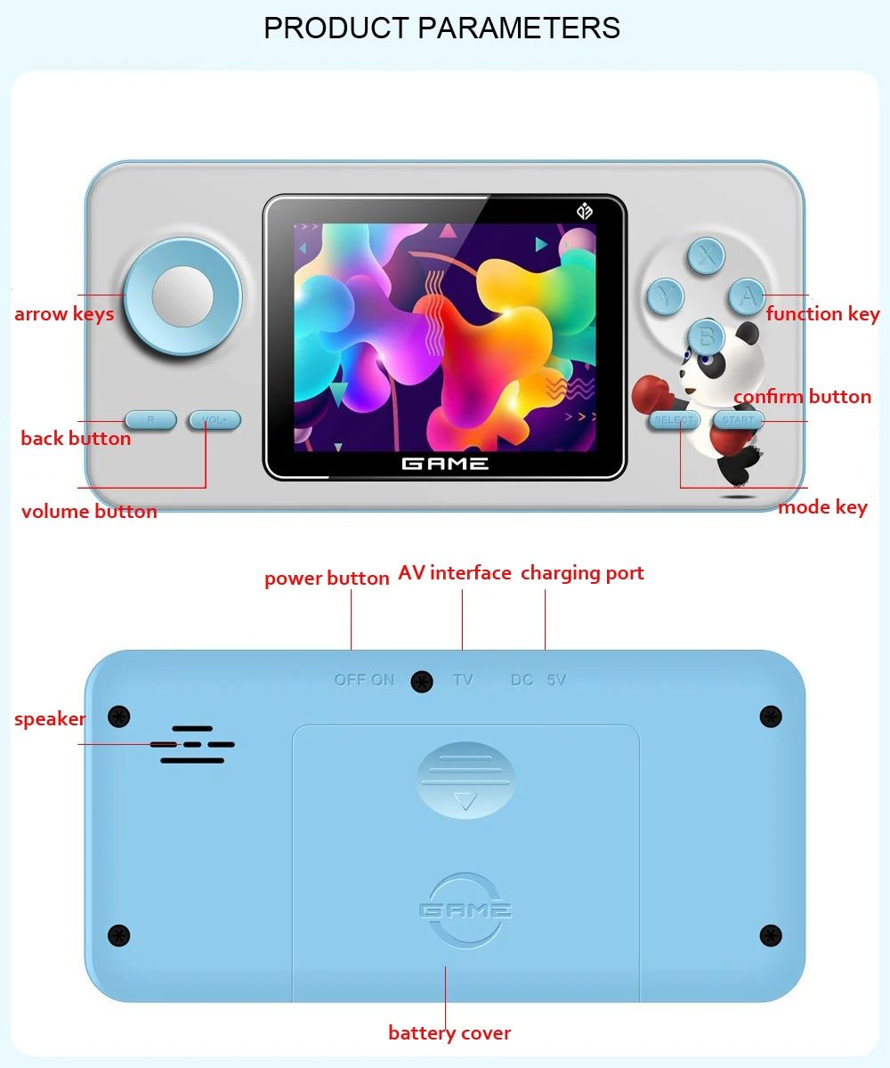 New S5 Mini Retro Video Gaming Console Built-in 520 Classic Games Portable 2.4 Inch TFT Pocket Game Players Console For Child