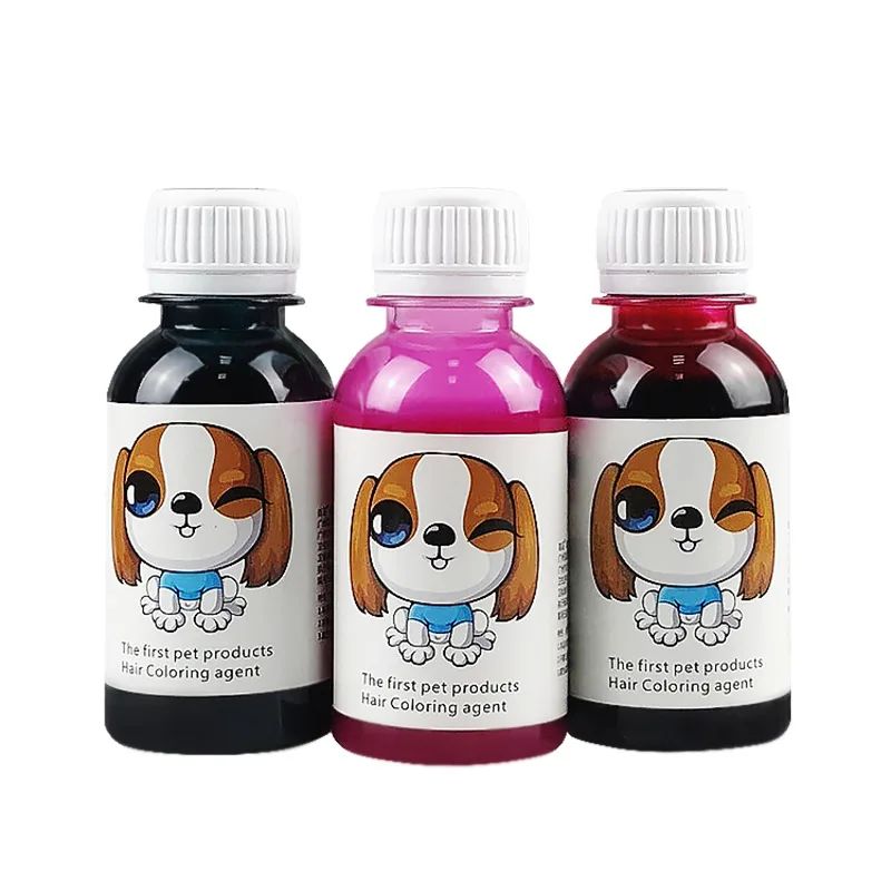 Pasta de Tintura para Pelos de Animais de Estimação Duradoura para Cães, Pasta de Tintura de Poodle Bichon, Removedor de Manchas Coloridas em Pó 100ML