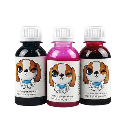 Pasta de Tintura para Pelos de Animais de Estimação Duradoura para Cães, Pasta de Tintura de Poodle Bichon, Removedor de Manchas Coloridas em Pó 100ML