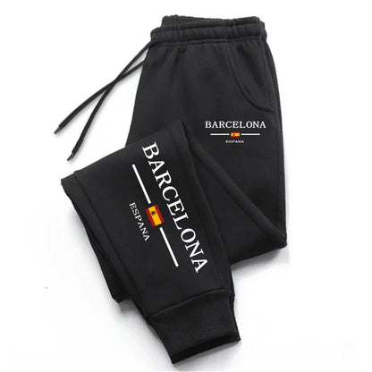Calça de Moletom Masculina Estampada Urbana Calça Esportiva para Uso Diário Casual de Pista Calça Jogging Masculina Rua