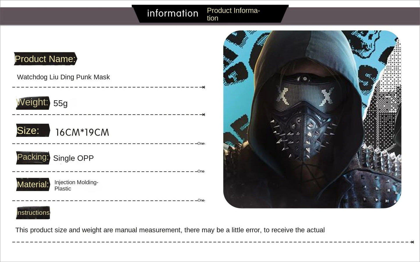 ComicsDog Mask Halloween Masks Punk Rivet Cyborg Mask Party Cosplay Masks Anime Horror Masque Half Face Steampunk Demon Cosplay
