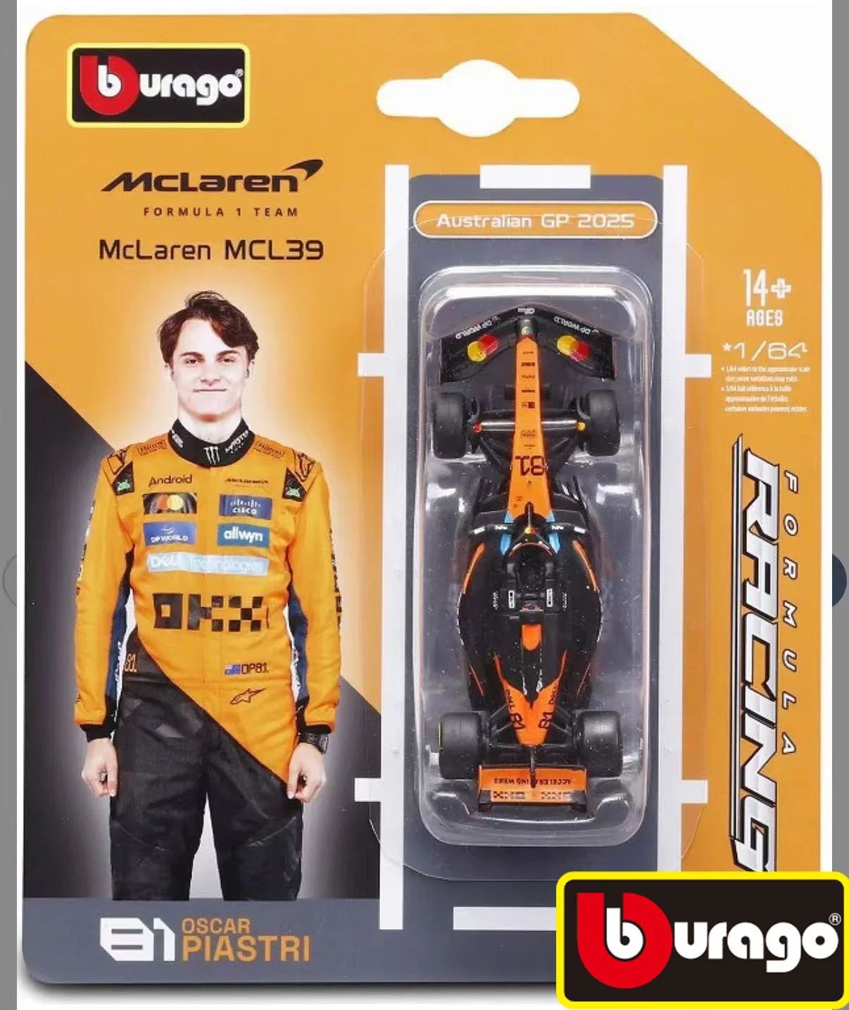 Bburago 1/64 2025 F1 SF-25 Leclerc-#16 Hamilton-#44 RB21 Verstappen-#1#22 MCL39#4#81 W16 Modelo em Liga Miniatura Diecast Brinquedo de Presente