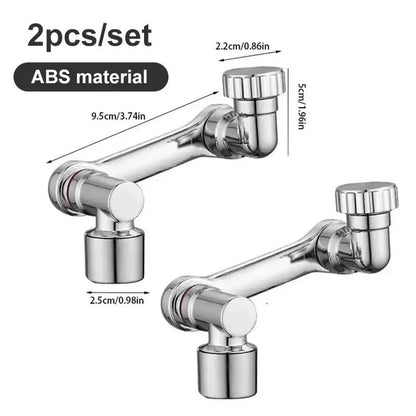 2pcs Faucet Extender, ABS Robotic Arm,Single Mode,1080° Rotating Universal Faucet Extension, Swivel Faucet For Bathroom Sink