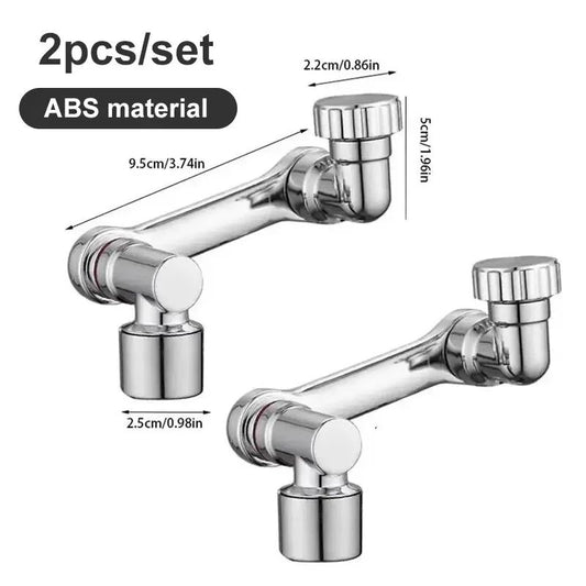 2pcs Faucet Extender, ABS Robotic Arm,Single Mode,1080° Rotating Universal Faucet Extension, Swivel Faucet For Bathroom Sink