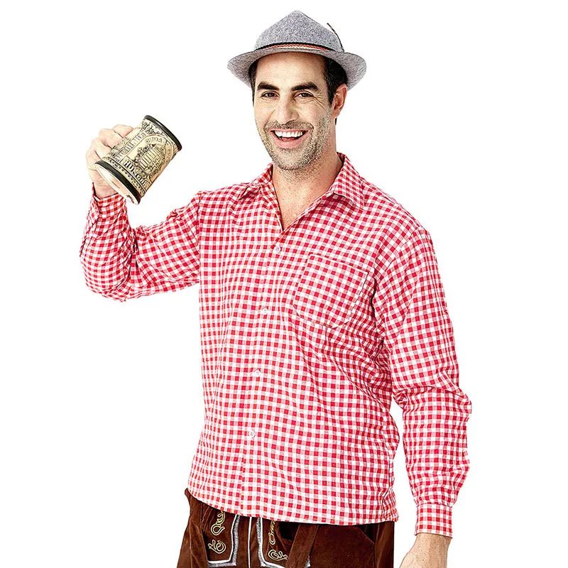 Men Bavarian Beer Male Shirt Rompers Shorts Set Cosplay Costume German Oktoberfest Costumes Halloween Festival Party Outfit