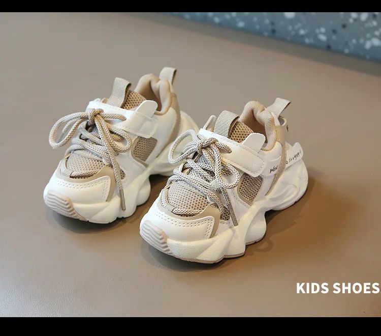 Girl Child Sport Shoe 2024 Spring Mesh Breathable Toddlers School Running Sneakers Fashion Non-slip Kids Boys Basketball Shoes