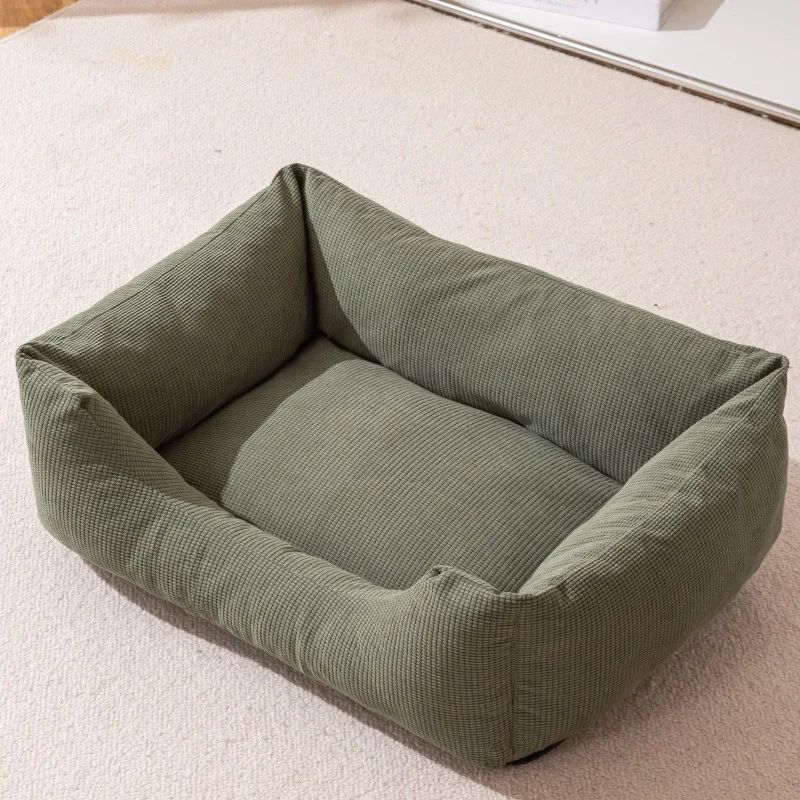 Colchão para Animais de Estimação de Inverno Engrossado, Cama de Gato Quente de Veludo Cotelê, Cama de Cachorro com Cobertura, Almofada para Dormir para Filhotes de Cães Pequenos e Gatinhos Cuscino