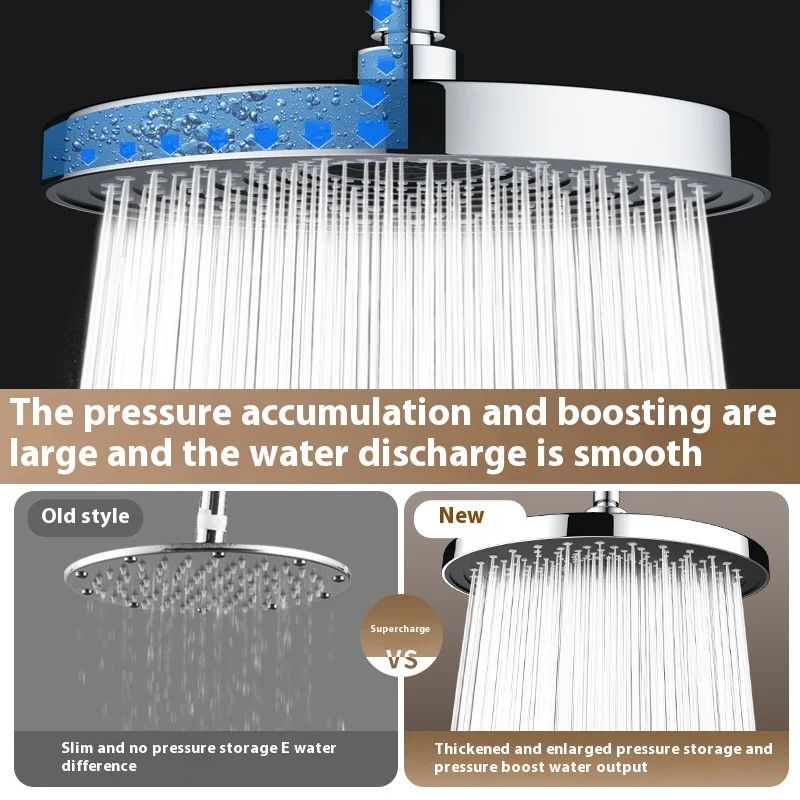 Top spray large water volume pressurized showerhead nozzle pressurized single head shower household shower showerhead