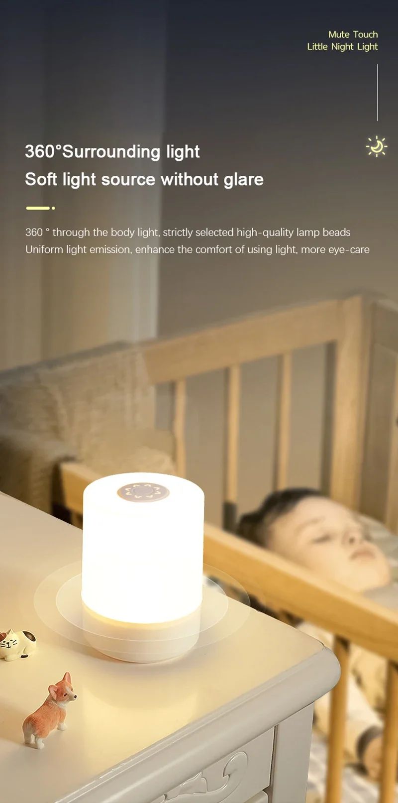 Led Night Lights Bedside Dimmable Charging Desktop Night Lamps Bedroom Bedside Lighting Decoration Touch Reading Led Table Lamps