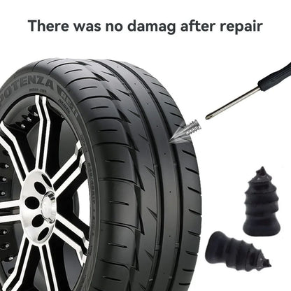 Kit de Reparo de Pneu de Carro a Vácuo 21 Peças, Parafuso de Borracha Universal para Pneu, Kit de Ferramentas de Reparo Sem Câmara para Motocicletas e Caminhões