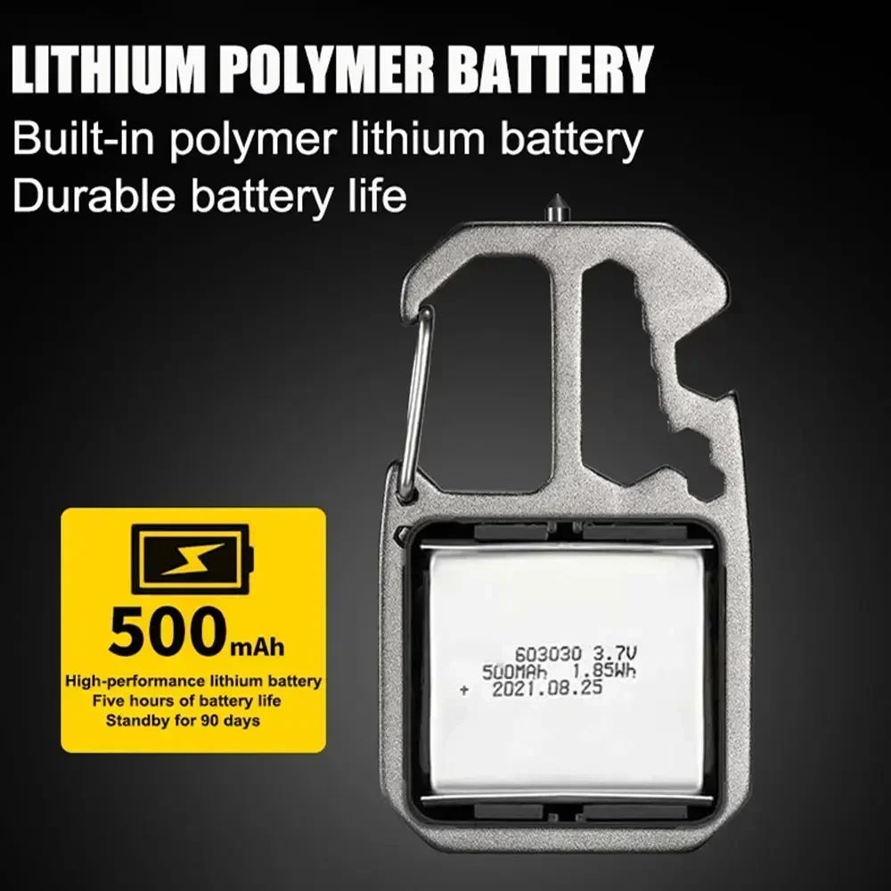 Mini LED Portable Keychain Flashlight Outdoor COB Work Light Emergency Lighting With Window Hammer Bottle Opener Lamp Camping