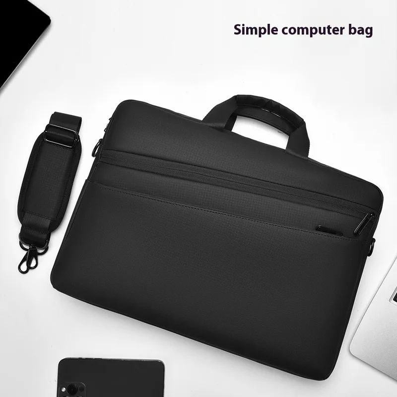 High Quality Business PVC Shoulder Messenger Bags Trendy Briefcase Bag Office Handbags 15 17 inch Laptop Bag