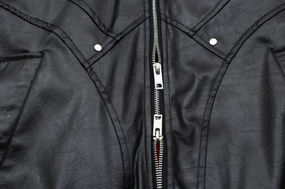 Vintage Men Winter Jackets Fur Collar Fleece Warm Parkas Coats Streetwear Harajuku Leather Jackets Casual Padded Jackets Outwear