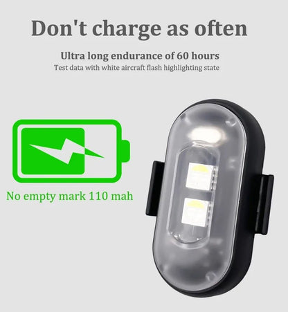 Wireless Remote LED Strobe Light 8 Colors USB Rechargeable Car Motorcycle Bike Aircraft Warning Anti-collision Flashing Lamp