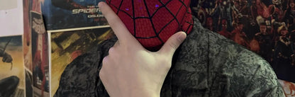 Homem-Aranha Cosplay Máscara Eletrônica de Olhos Móveis Homem-Aranha 1:1 Brinquedos com Controle Remoto para Adultos e Crianças de Presente