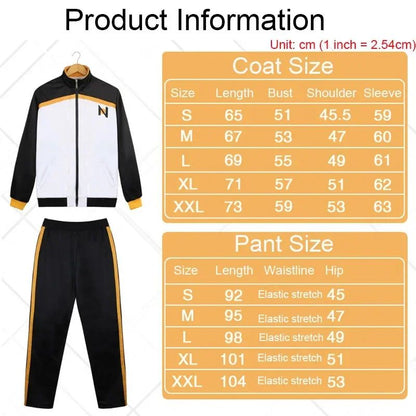 Subaru Natsuki Cosplay Costume Sportswear Re:Zero kara Hajimeru Isekai Seikatsu Jacket Pants Suit Black White Tracksuit Uniform
