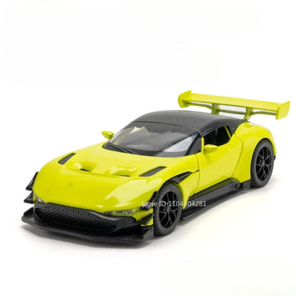 1:32 Valkyrie Vulcan Liga Carro Esportivo Modelo de Brinquedo de Metal Fundido Porta Aberta Luz de Som Carro Miniatura Puxar para Trás Menino Presente de Natal