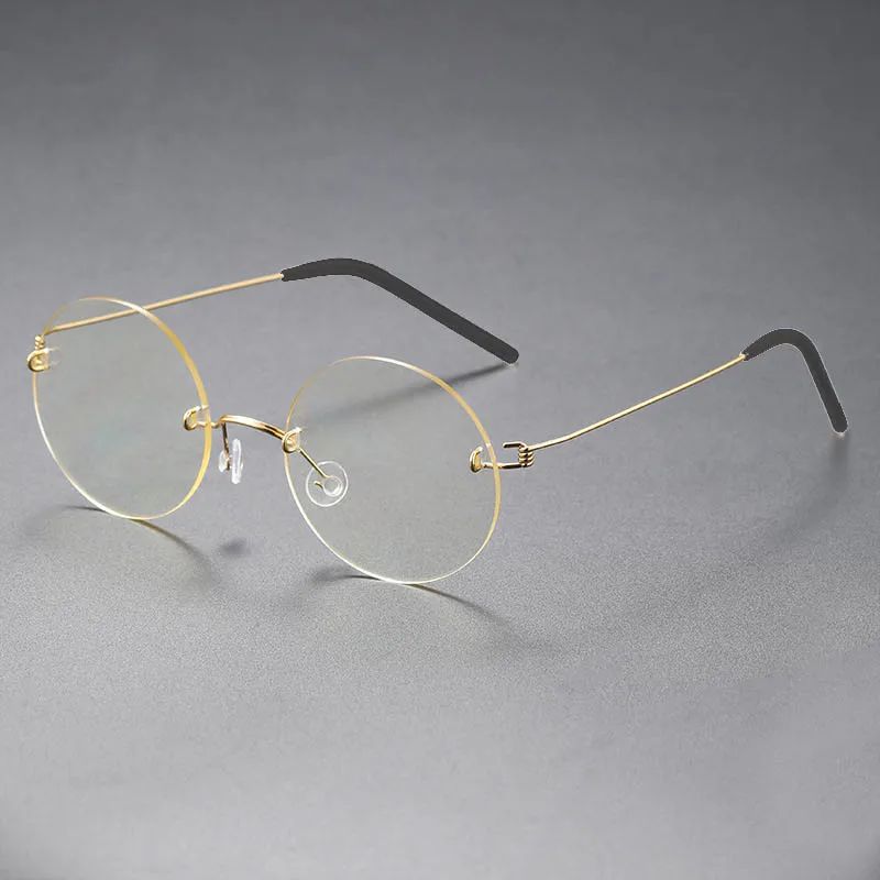 Round Blue Light Glasses Women Screwless Eyeglasses Frame Men 2025 New Women Round Denmark Korean Glasses Frame Vintage Eyewear