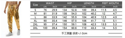 Adults Men's Shiny Metallic Suits Adult Disco Outfit Jacket Pants Halloween Dress Up Nightclub Dance Rave Cosplay Costume