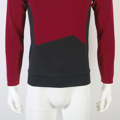 Star TNG The Next Generation Trek Red Yellow Blue Shirt Uniform Cosplay Costume For Men Coat Halloween Party Clothing