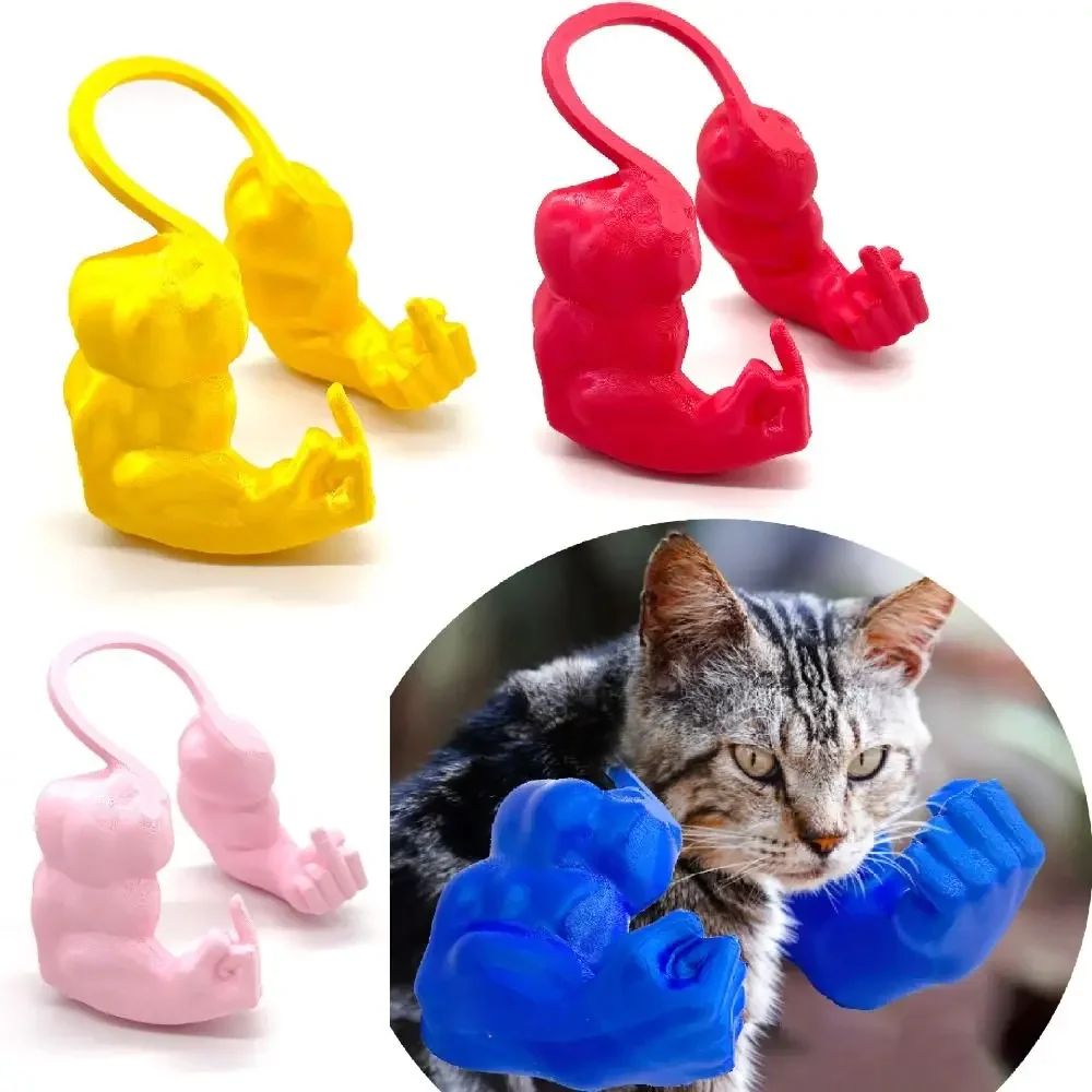 Braços Musculosos de Gato Impressos em 3D, Adereço Engraçado para Cosplay de Dedos, Capas de Braço e Pescoço Realistas para Fantasia de Festa de Halloween, Sessão de Fotos de Animais de Estimação