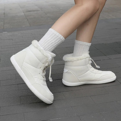 Women's Winter Snow Boots Fur Lined Barefoot Boots Wide Toe Box Ankle Booties Walking Boots Outdoor