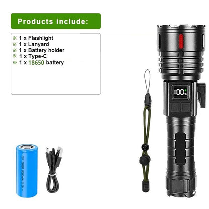 XHP390 Most Powerful Flashlight Usb Rechargeable Led Torch Strong Light Military Tactical Flashlights With Magnet Lantern