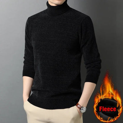 Men Turtleneck Sweater Casual Thick Men's Rollneck Knitted Sweater Warm Mens Jumper Woolen Sweater Male Outwear Knitwear 3XL 4XL