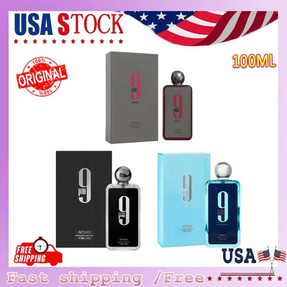 Afnan 9PM Men's Cologne Spray 100ml Men's Cologne Perfume Travel Clothes Perfume Spray High-end Long-lasting Perfume Gift