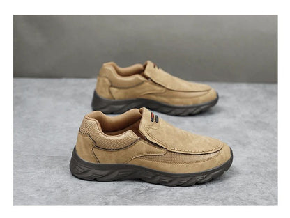 Men Leather Casual Shoes Breathable Loafers Men Sneakers 2024 New Male Comfortable Leather Flat Footwear Sneakers Men Shoes