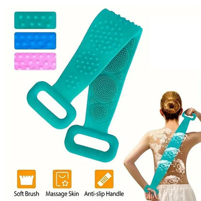 Body Silicone Brush Scrub Body Exfoliating Sponge Brush Bathroom Shower Back Brush Bath Scrub Clean Tool Stain Removal Bath Belt