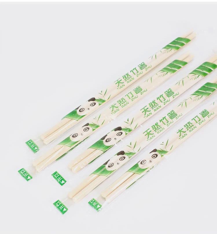 100 Pares de Pauzinhos Descartáveis de Bambu para Restaurante Embalados Individualmente Hashi Sushi Comida Talheres