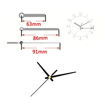 Silent Non-ticking Clock Movement Mechanism Motor Battery Operated Clockwork for DIY Wall Repair Replacement Kits (with Hands)