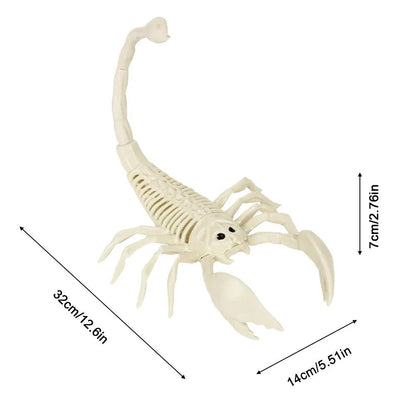 Fake Animal Skeleton Model Halloween Decor Dog Bat Spider Scorpion Cat Skeleton Scary Pendant Props Haunted House Accessories