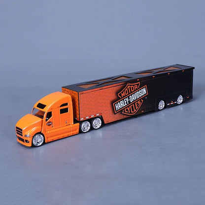 Em Estoque Maisto 1:64 Harley Davidson Mack Anthem Veículo de Transporte Pesado Contêiner Reboque Miniatura de Liga Fundida Brinquedo Carro