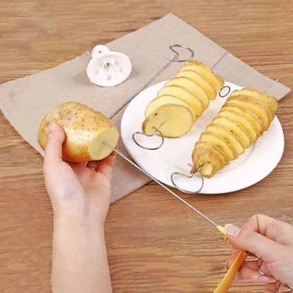 Cortador Espiral de Batata Whirlwind Máquina de Fazer Batata em Torre Fatiador de Vegetais Ferramentas Criativas para Legumes Acessórios de Cozinha Utensílios