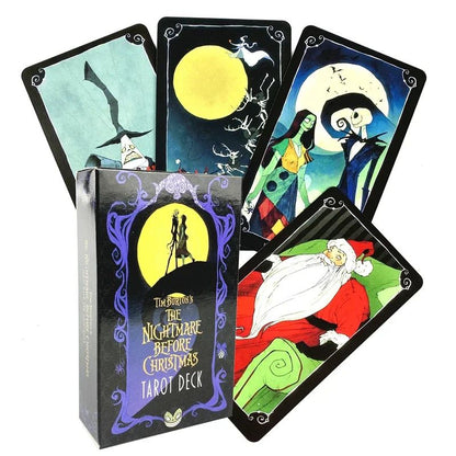 10.3x6cm Disney The Nightmare Before Christmas Baralho de Tarô e Guia em PDF Jogo de Tabuleiro Adivinhação Diga o Futuro Presente de Aniversário