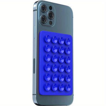Tapete de Silicone com Sucção para Celular, Suporte de Parede Multifuncional com Ventosa, Quadrado Antiderrapante, Suporte de Celular de Lado Único, Adesivo Traseiro