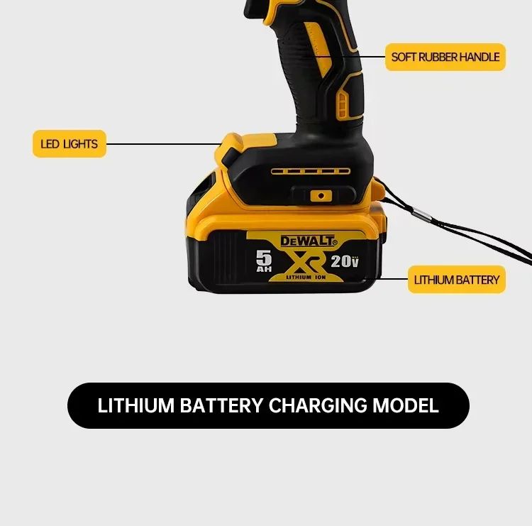 Dewalt DCD796 Parafusadeira/Furadeira de Impacto sem Fio Brushless Parafusadeira Brushless Multifuncional Recarregável Portátil Ferramentas Elétricas 20V a Bateria