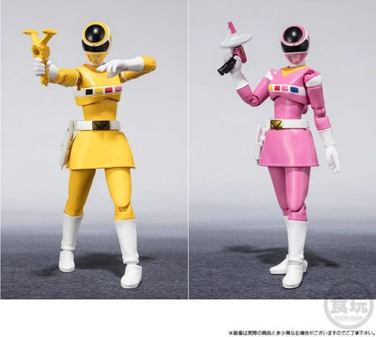 Bandai Genuíno SHODO Super Sentai Anime Figura Denji Sentai Megaranger Brinquedos de Ação Meninos Meninas Presente de Natal Modelo Colecionável