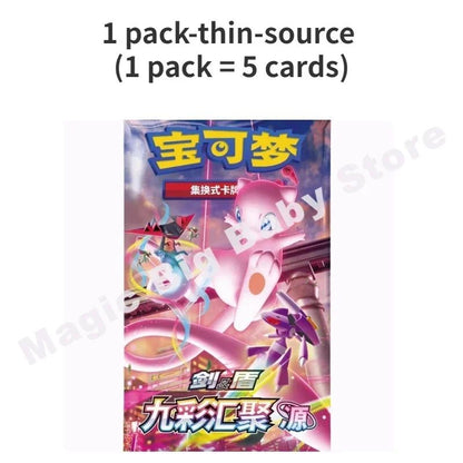 Cartas Pokémon Originais Jogo de Troca PTCG Reunião de Nove Cores Peng&Yuan Espada&Escudo Chinês 6.0 Ibrahimovic Presente Infantil