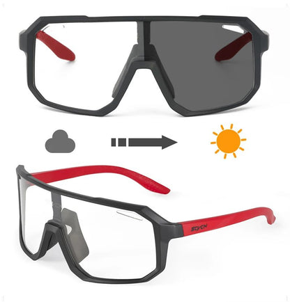 SCVCN Óculos Fotocromáticos Masculinos para Ciclismo Óculos de Sol para Mulheres Esportes Corrida MTB Óculos de Ciclismo para Estrada Mountain Bike