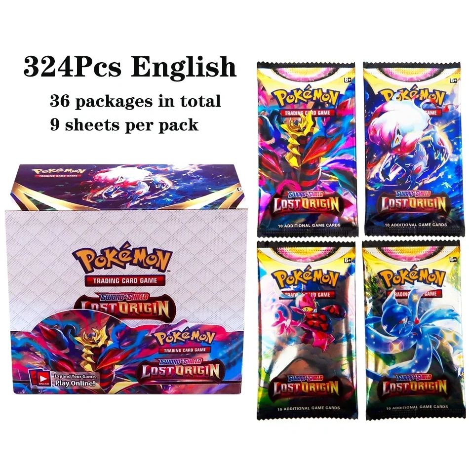 324 pçs/caixa Pokémon TCG: Sol e Lua, Escuridão Incendiada, 36 Pacotes, Caixa de Booster, Jogo de Cartas Pokémon, Brinquedos Colecionáveis, Jogo de Tabuleiro Prismático